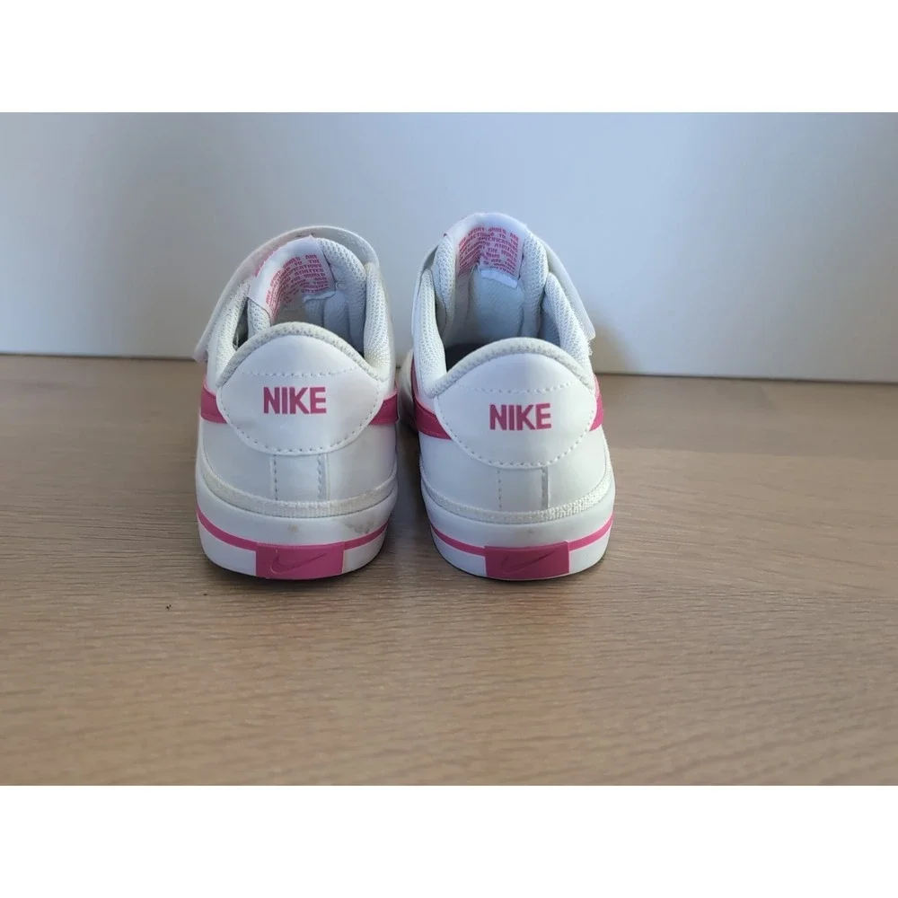 Nike Court Legacy Kids 3Y White‎ Hot Pink DA5381-124 Low Top Sneakers Shoes NWOB